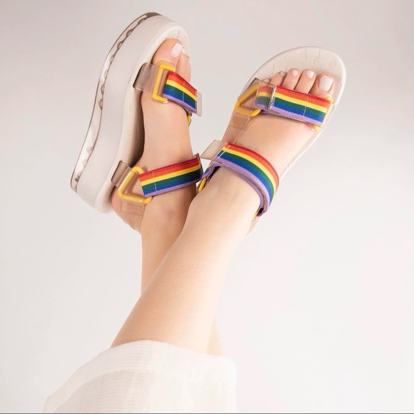 Melissa Papete Platform Rider Sandals rainbow - Picture 2 of 10